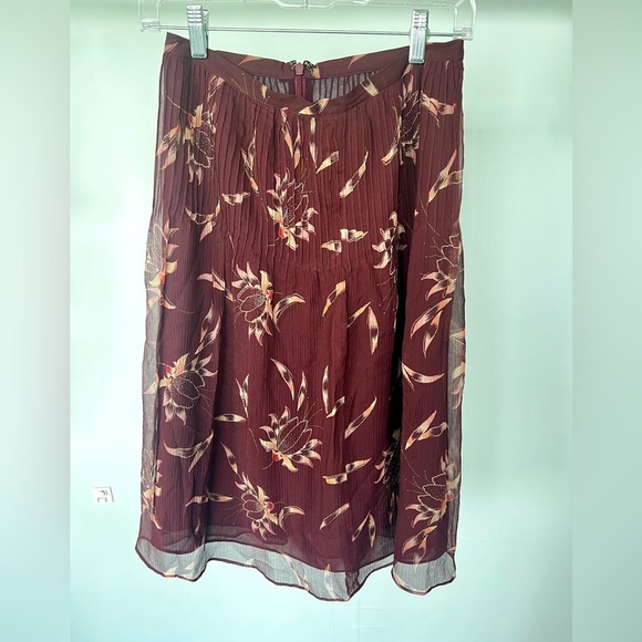Club Monaco Floral Silk Skirt - Picture 1 of 4